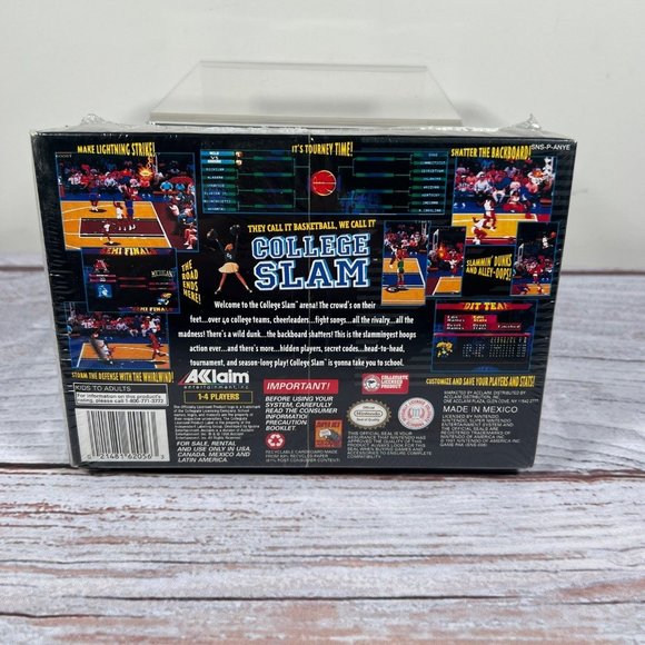 College Slam Super Nintendo SNES Game Complete in Box w/ Manuals - Great Shape